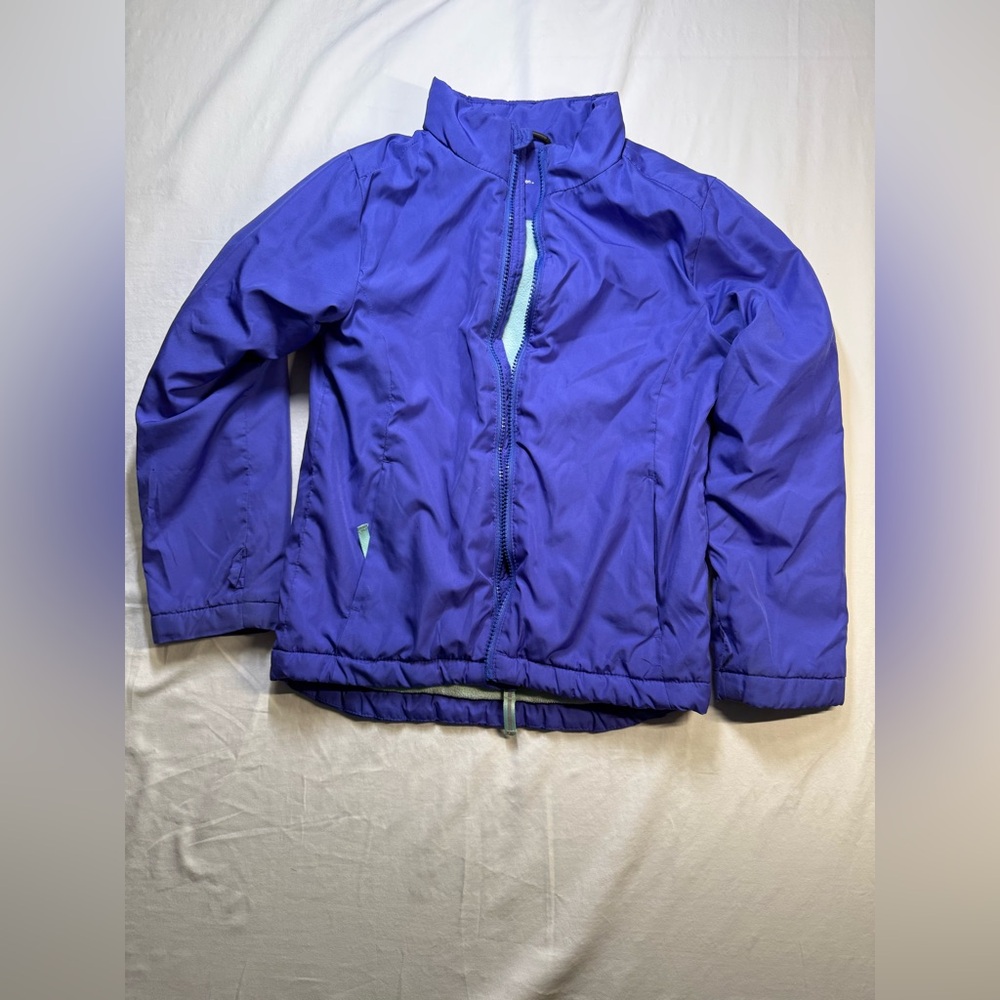 Columbia Kids Purple Raincoat fleece inside size 7/8